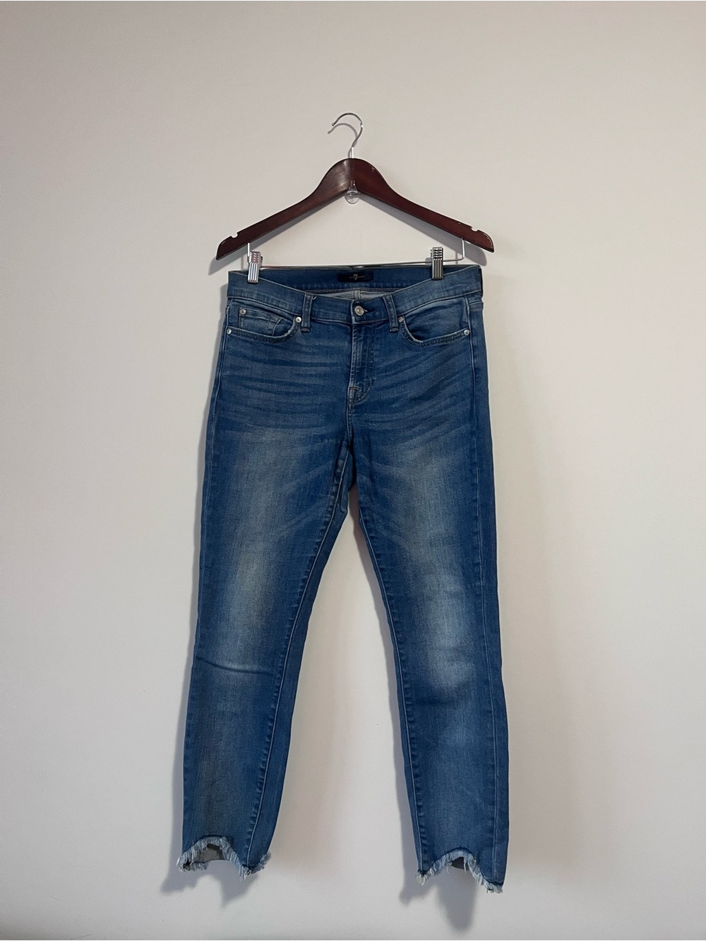 7 For All Mankind Ankle Genevieve Cropped Jeans Size 30